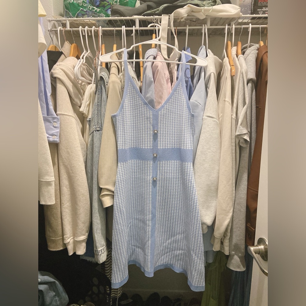 Urban Revivo Blue Creamy Dress